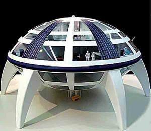 正文  防洪抗震:未来的太空屋      由欧洲航天局基于太空技术设计