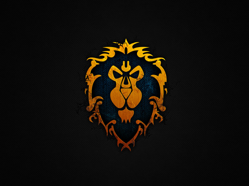 高清魔兽壁纸一张:布满战痕的联盟徽记_17173魔兽世界