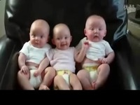 六一儿童节 超萌宝宝搞笑视频三胞胎表情帝-视